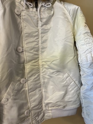 FW14 SUPREME FLIGHT SATIN N-2B Parka Jacket White L | eBay