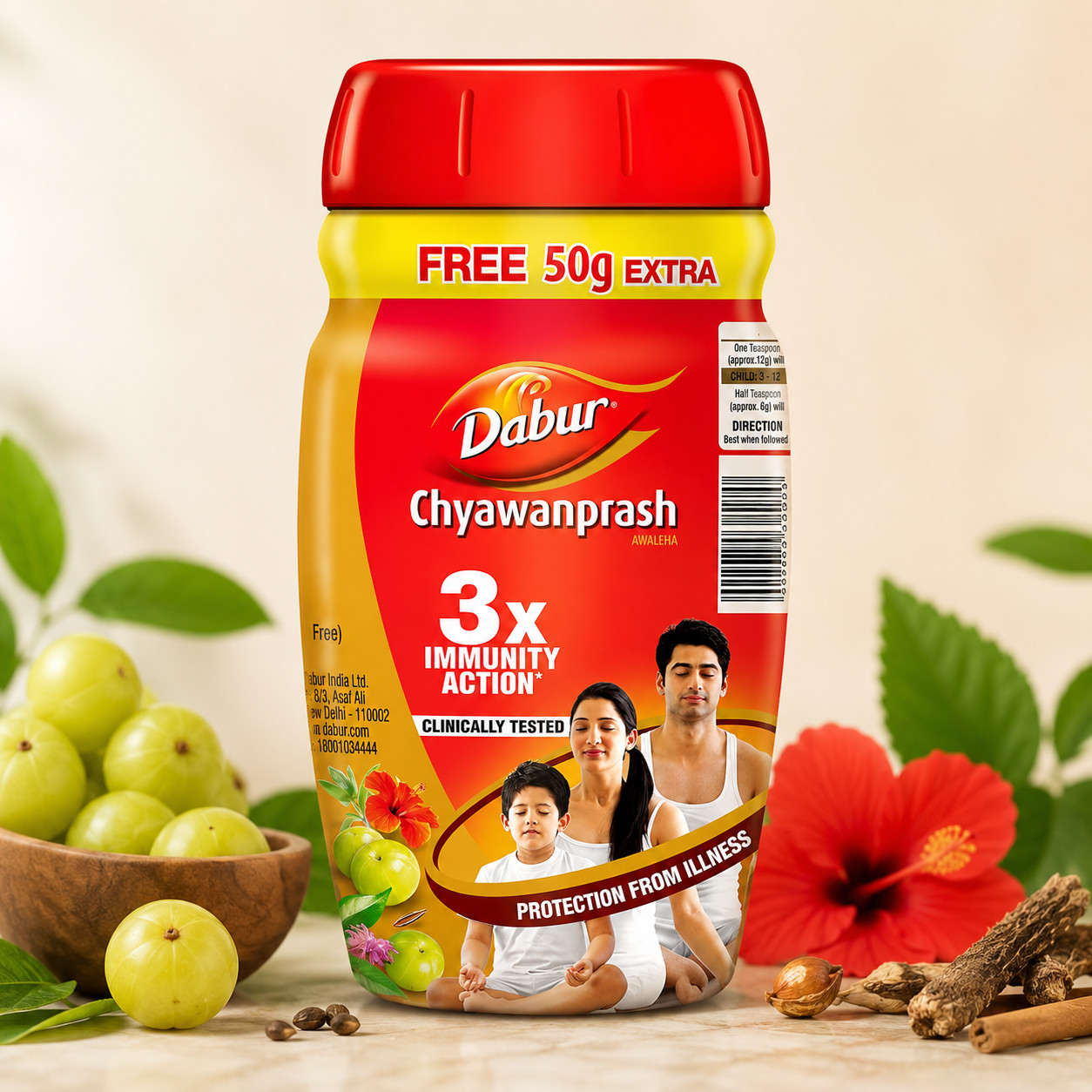 Dabur Dabur 4 x DABUR Chyawanprash 500g