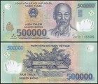 Vietnam 500000 Dong, 2003-2021, P-124, Used, Polymer