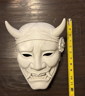 3D Printed Hannya Mask - DIY Unpainted Blank - Japanese Demon