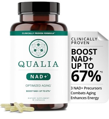 Qualia NAD+ 56 Count Boost Energy, Focus & Healthy Aging   New Sealed Exp 01/27