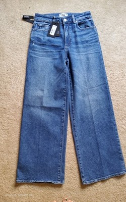 Paige Sasha petite Wide Leg Jean COLOR- MODERNISM Sz 28 (New)$259 retail 