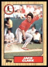 Jack Clark 1987 Topps #520 Cardinals MLB READ FREE SHIPPING AutographDen
