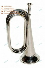 Bugle Nickle Finish Old School Orchestra Band Bugle Bigul Classy Gift Items