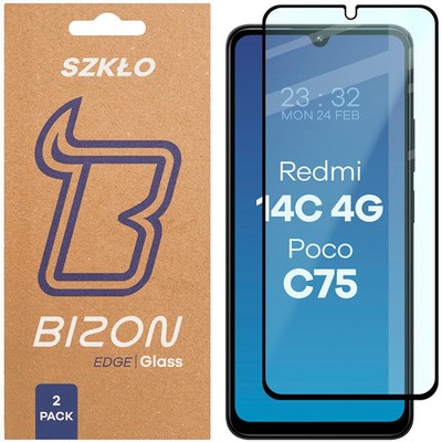 2x Schutzglas für Xiaomi Redmi 14C 4G/POCO C75 Bizon Displayschutzglas Hartglas