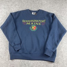 Vintage Kennebunkport Maine 90s Crewneck Sweatshirt Size Medium Blue