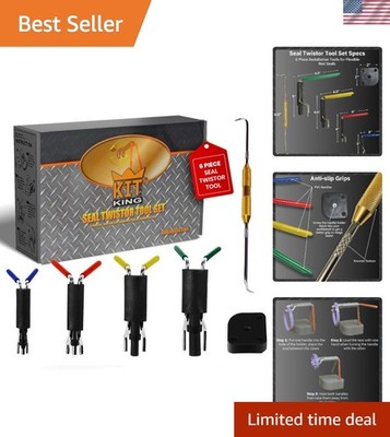 Compact 6-Piece Seal Twistor Tool Set with Two-Sided Pick for Easy Installation