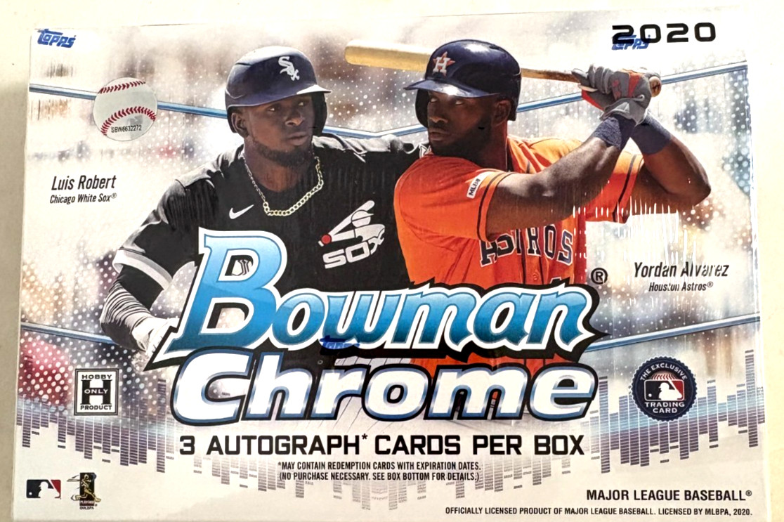 2020 BOWMAN  CHROME BASEBALL JUMBO HOBBY HTA BOX 3 AUTOS!