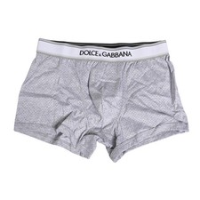 Boxer regular uomo DOLCE & GABBANA intimo grigio logo cotone IT3 / US XS 80usd