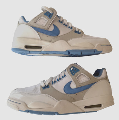 NIKE AIR FLIGHT CONDOR WHITE/UNIVERSITY BLUE-NTRL GRY MENS 11 NEW DS 344575-141