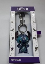Disney Merch Lilo Stitch Bling Crystals Keychain Travel Bag Charm