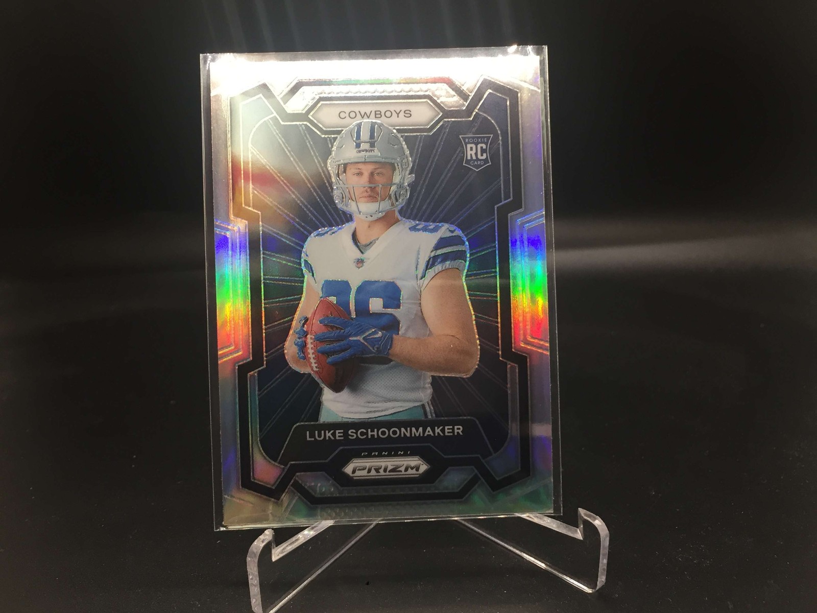 Luke Schoonmaker 2023 Prizm Variation Silver #312 Michigan Cowboys RC Rookie