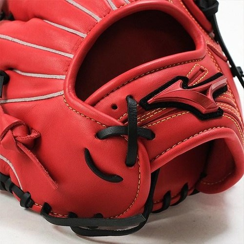Mizuno Will Drive Red IBE Outfield Softball Glove 12" RHT Radish/Black Adult - Picture 4 of 5