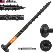 14 x 5 Wood Structural Lag Screws 54Pcs Star Drive Decking x 5", Black