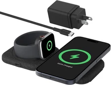 Belkin 2-In-1 Magnetic Charging Travel Pad 15W - Magsafe-Compatible Foldable Qi2