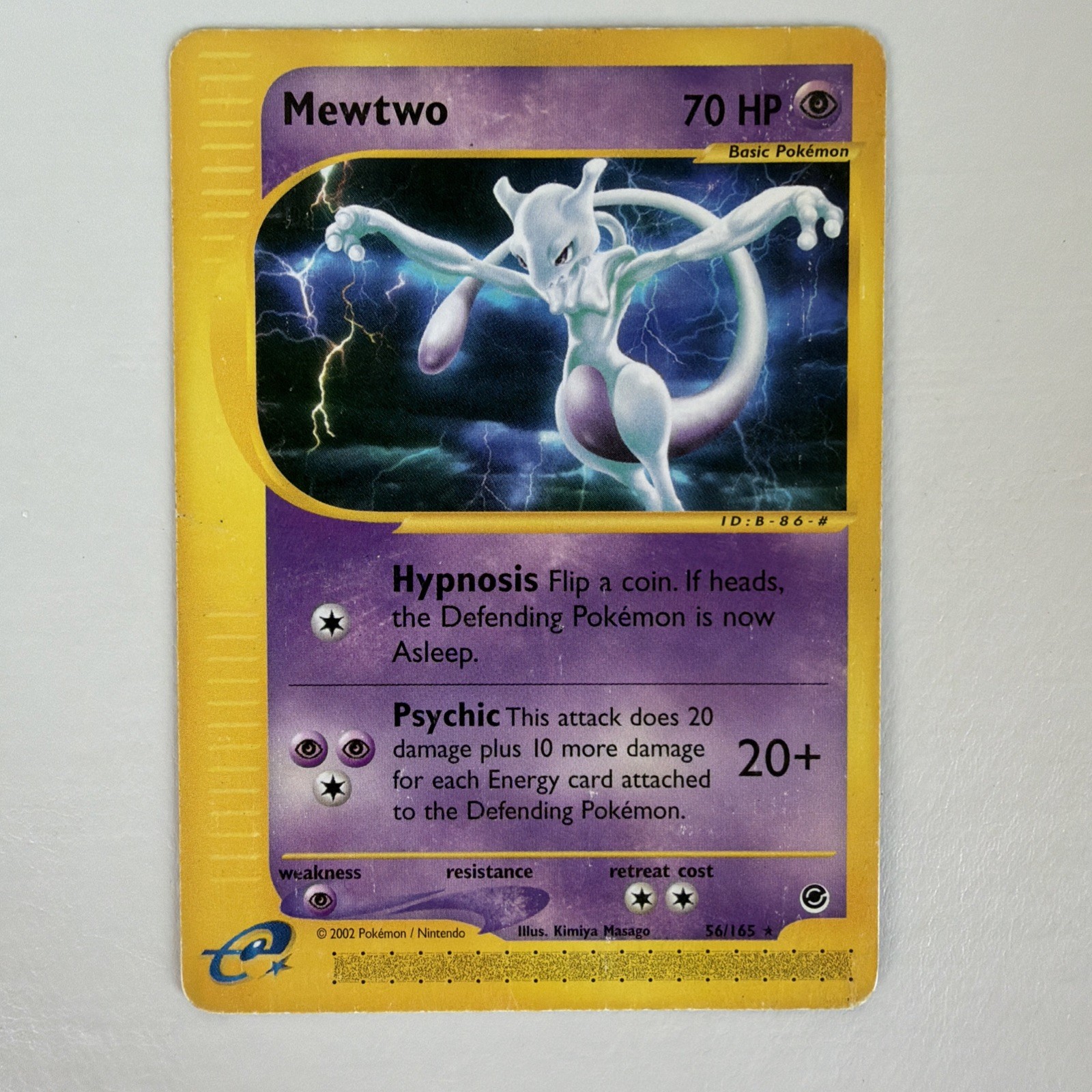 Pokemon TCG Mewtwo 056/165 Expedition Base Set Rare Regular English 2002 70HP