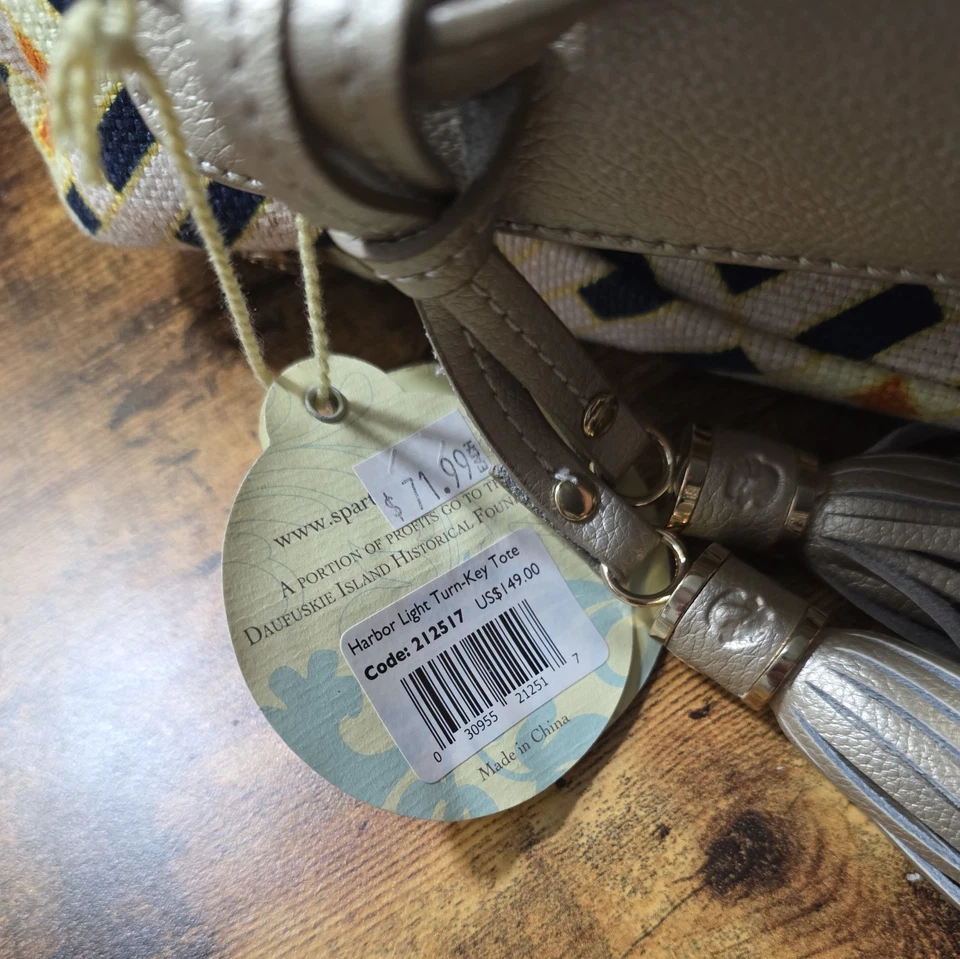 Bolso de Mano Spartina 449 Harbor Light Llave en Mano Daufuskie Island Nuevo con Etiquetas Foto 3 de 4