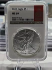 🔥2026 American Silver Eagle ASE 1oz SILVER EAGLE MS69 RED BOOK SLAB .99c GO !!