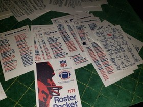Mint Roster Packet NFL Teams 1979 Atari Sports  Complete Set 2600 nes football