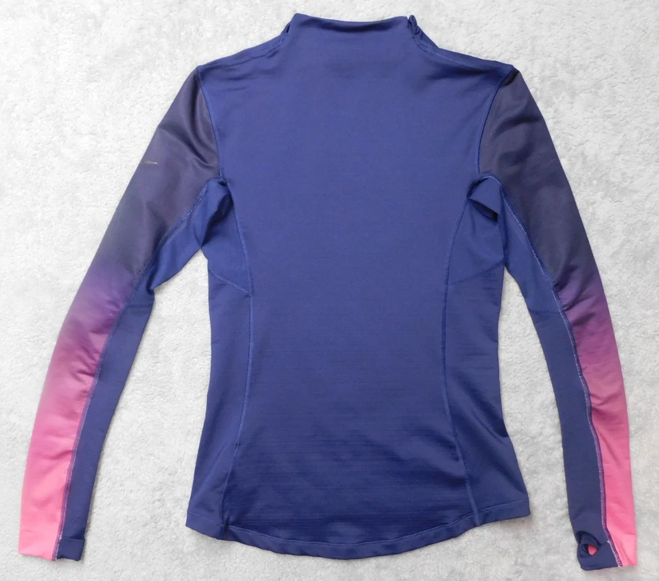 Nike Mujer Pro Hyperwarm Compresión Manga Larga Azul Rosa Mediano 803132-410 Foto 2 de 4