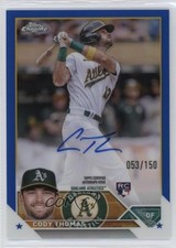 2023 Topps Chrome Rookie Auto Blue Refractor 53/150 Cody Thomas #RA-CT Auto oh8