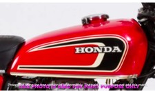 Honda cb360 cb360t 1974 - 1976 Orange Steel Gas Fuel Petrol Tank + Cap Badge