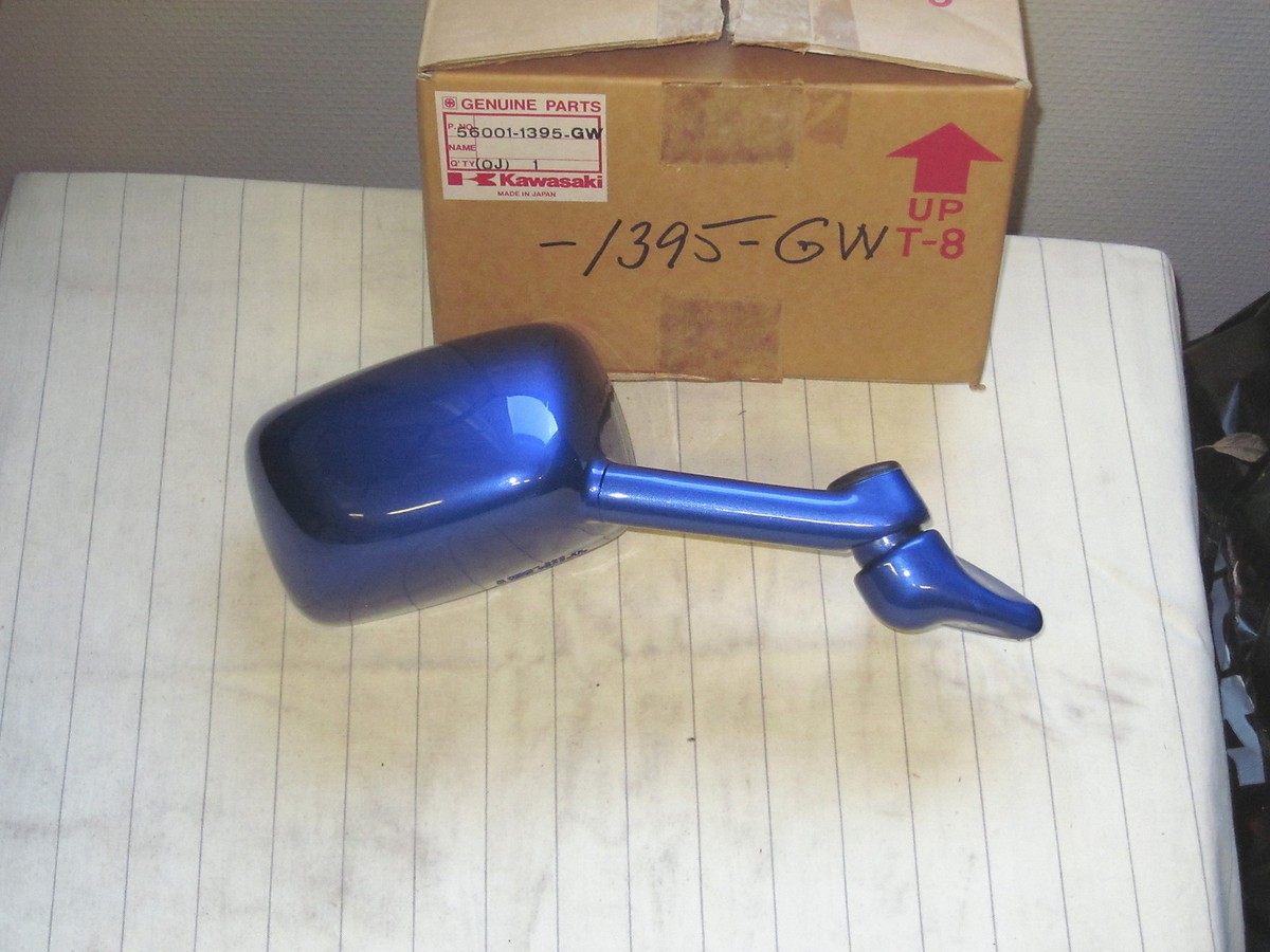 Kawasaki ZX600 ZZ-R D2 D2A 1991 Metallic Sonic Blue Mirror RH