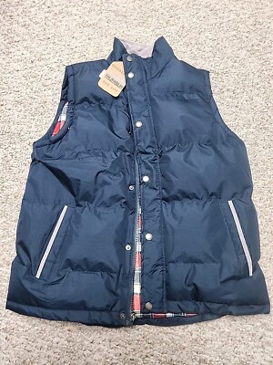 Gioberti Vest Jacket Puffer Boys Full Zip Flannel Lined NWT 16 Navy MSRP $ 45