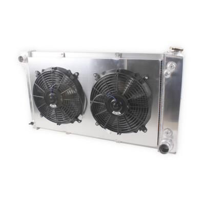 3 Rows Radiator+Shroud+2* Fans For 1967-1972 Chevrolet GMC C/K Pickup Truck 