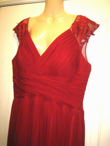 JJ's burgundy red lace maxi formal evening dress size 16-RRP$215-Worn once - Picture 4 of 10