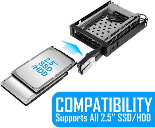 Dual 2.5” SSD/HDD Hot Swap Mobile Rack Cage for Peak Performance & Security - Picture 7 of 11