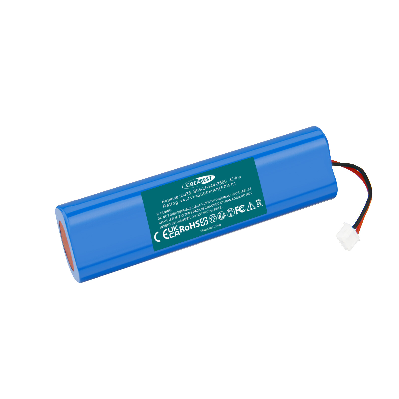 Batteria 14.4V 3.5Ah Li-ion per Ecovacs Deebot S08-LI-144-2500 DN520 DK520 DJ36 DJ35 foto 2