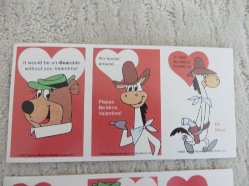 Vtg Lot 36 Unused Yogi Bear Quick Draw McGraw Hanna Barbera Valentine Cards 1985 - Picture 2 of 7
