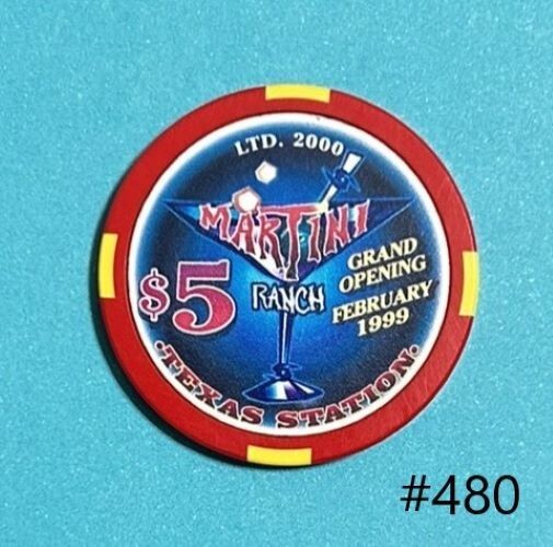 $5 chip Texas Station Martini Ranch grand opening February 1999 #480