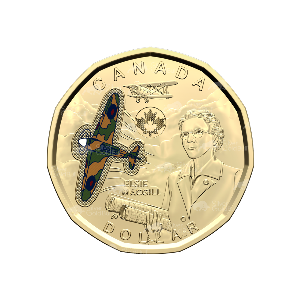 2023 Honouring Elsie MacGill Colourized 1 Coin Roll Royal Canadian