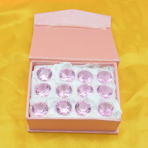 Set 12 Colorful Crystal Diamond Glass Paperweight Art Giant Wedding Decor 20MM - Picture 6 of 12