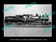6x4 HISTORIC PHOTO LUDLOW CALIFORNIA BULLFROG G6x4FIELD RAILROAD 11 TRAIN c1910