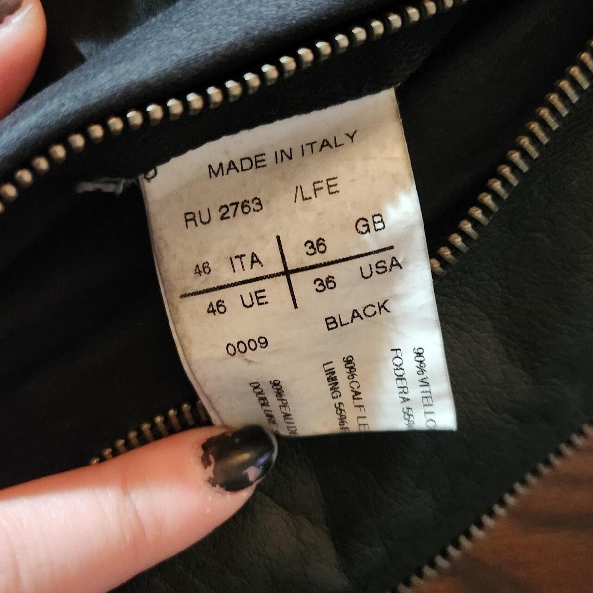 Rick Owens Sternberg Black Leather Jacket IT 46 / US 36 Made in