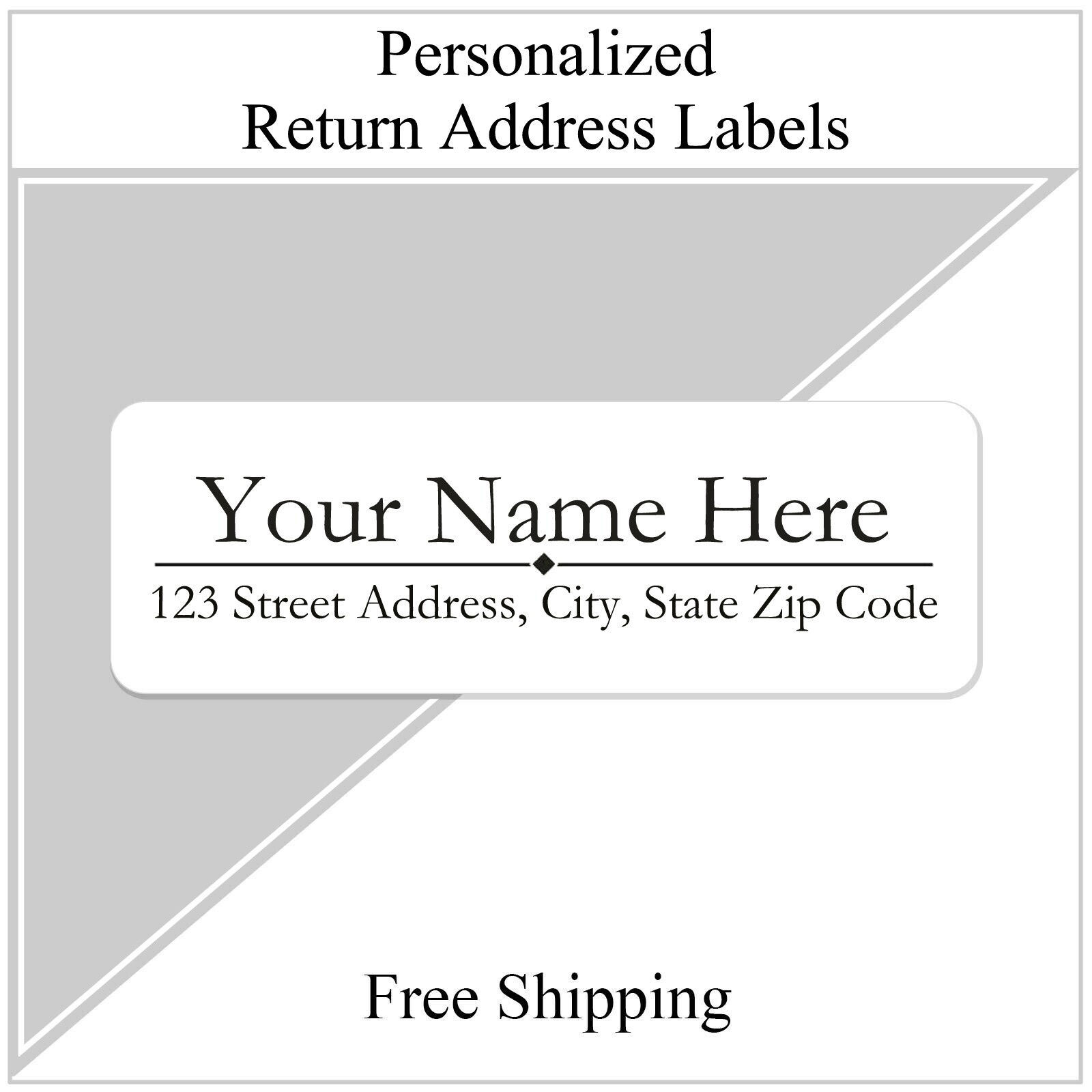 800 Personalized Return Address Labels / Custom Printed 1/2 Inch x 1 3/4  Inch | eBay
