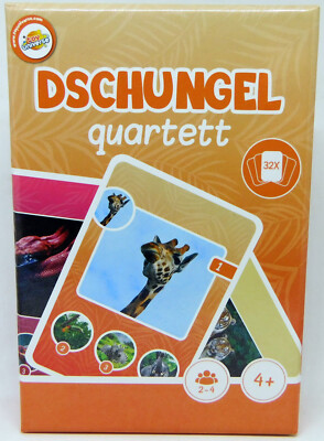 Dschungel Quartett - Zoo / Wildlife toy universe 32 Blatt Quartett - NEU in Box