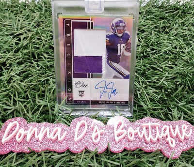 Justin Jefferson Panini One Rookie Auto RPA Percision #18/35 Vikings
