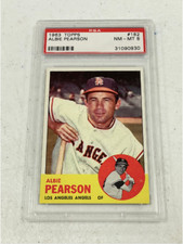 1963 Topps Baseball Albie Pearson #182 PSA 8 NM-MT