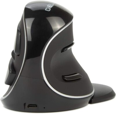Wireless Ergonomic Vertical Mouse，4000 DPI,USB Receiver & BT1 + BT2 Connectivit