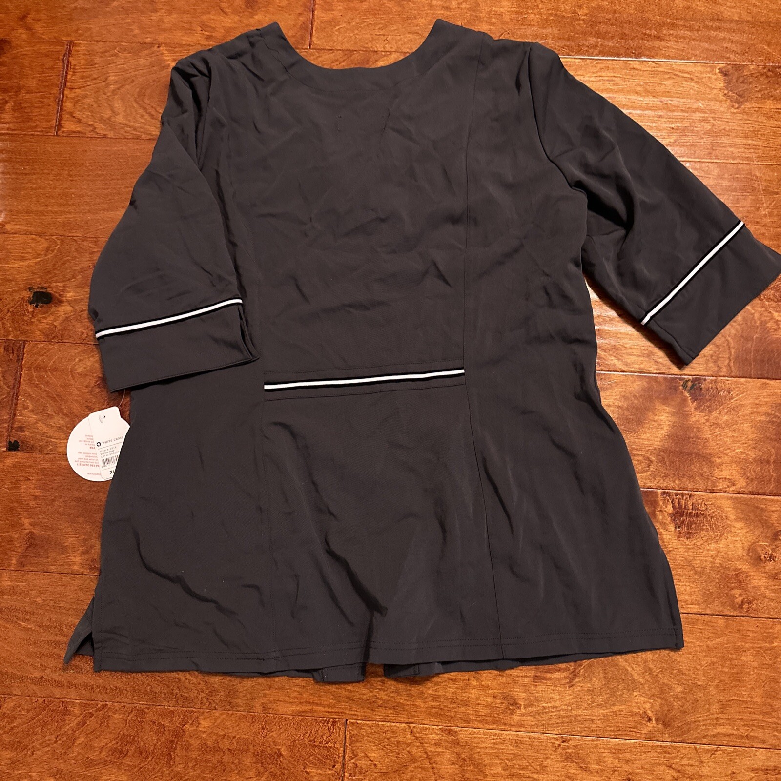 White Cross Marvella 2814 Women's Lab Coat w/ 2 Way Zipper 3/4 Sleeve Slate XL