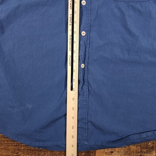 Disney Euro Shirt Mens Large Blue Short Sleeve Button Down Mickey Embroidered - Picture 5 of 12