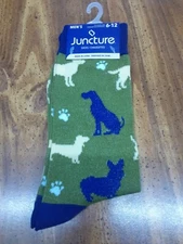 Mens/Women Cute Dog Crew Socks- By Juncture- Free Shipping 
