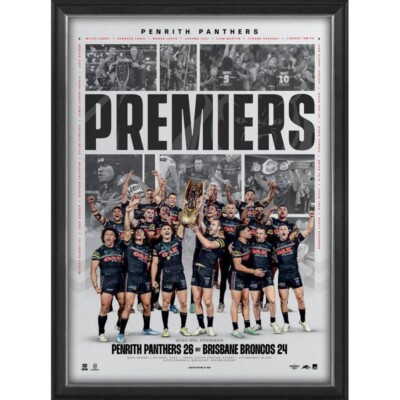 PENRITH PANTHERS 2023 NRL PREMIERS FRAMED LIMITED EDITION