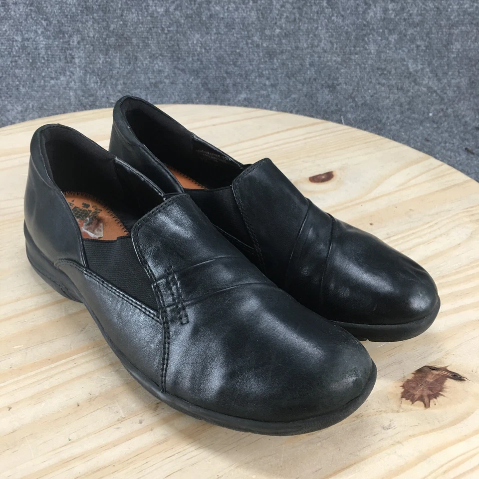 Earth Origins Shoes Womens 10 Caleigh Slip On Black Leather Casual Comfort Low - Image 3 of 4
