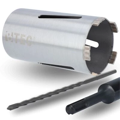 BTEC Diamantbohrkrone SDS+ Zentrierbohrer Kernbohrkrone TROCKEN & NASS Ø 32-202 mm
