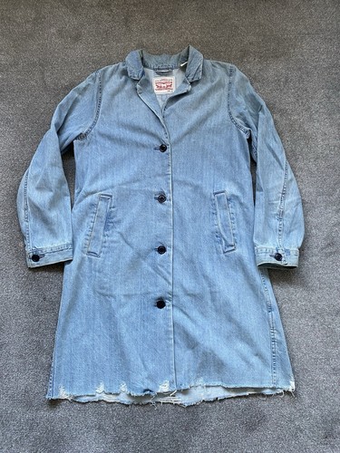 Levis Long Denim Jacket Coat Medium